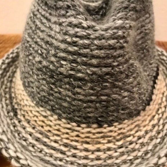 Gray Knit Fedora - Picture 2 of 2